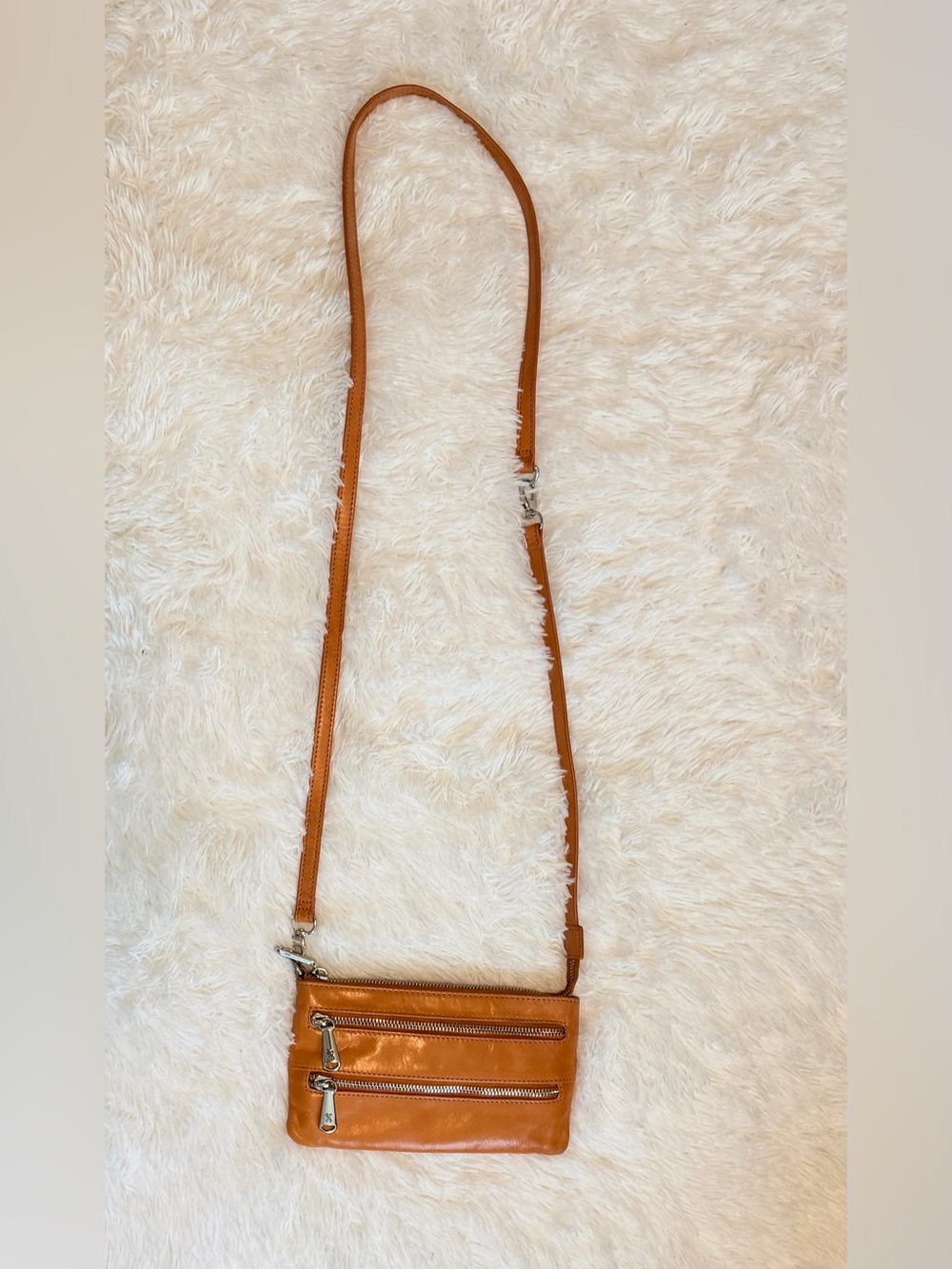 HOBO The Original 'Everly' Convertible Leather Crossbody Wristlet Bag Camel/Tan
